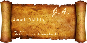 Jenei Attila névjegykártya
