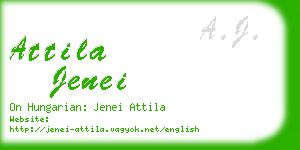 attila jenei business card
